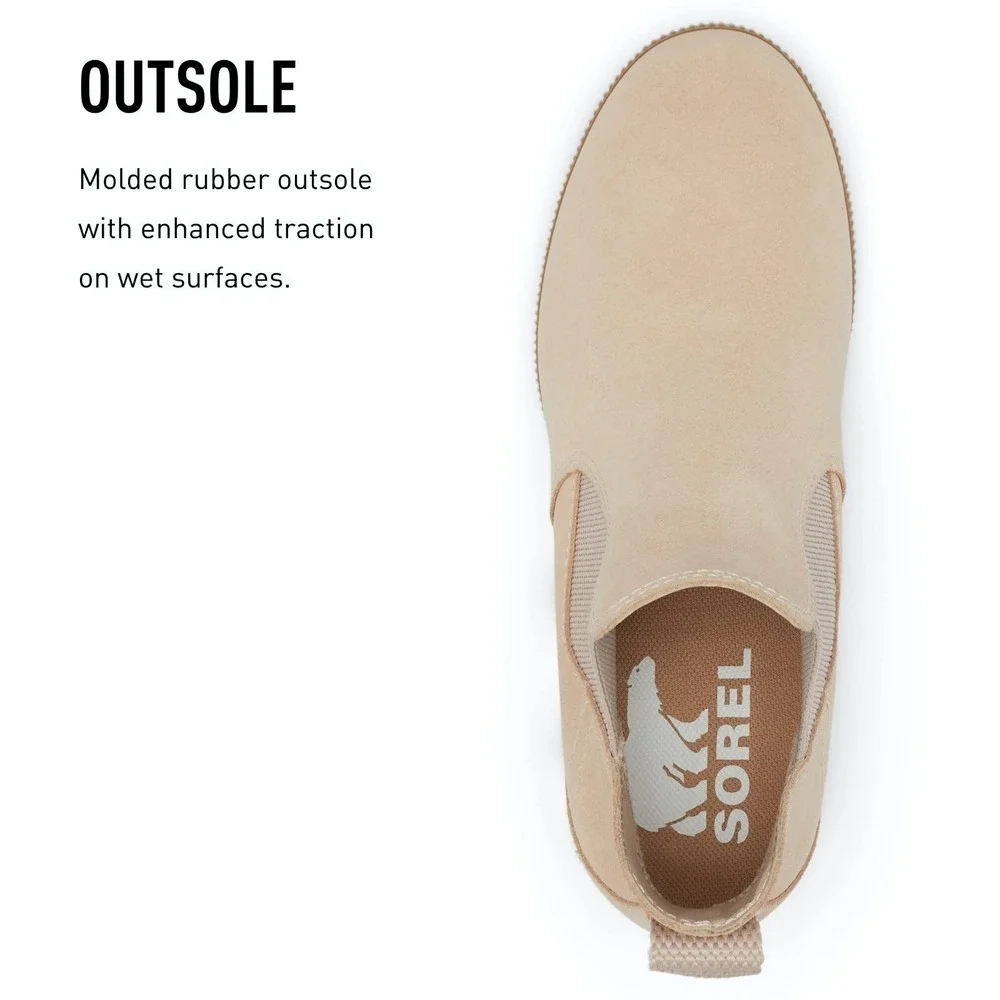 SOREL® (Women's 9) Out‎ N About™ Waterproof Slip-On Wedge Bootie in Natural/Tan